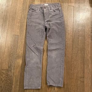 Jcrew crew cuts gray corduroy pants boys size 8